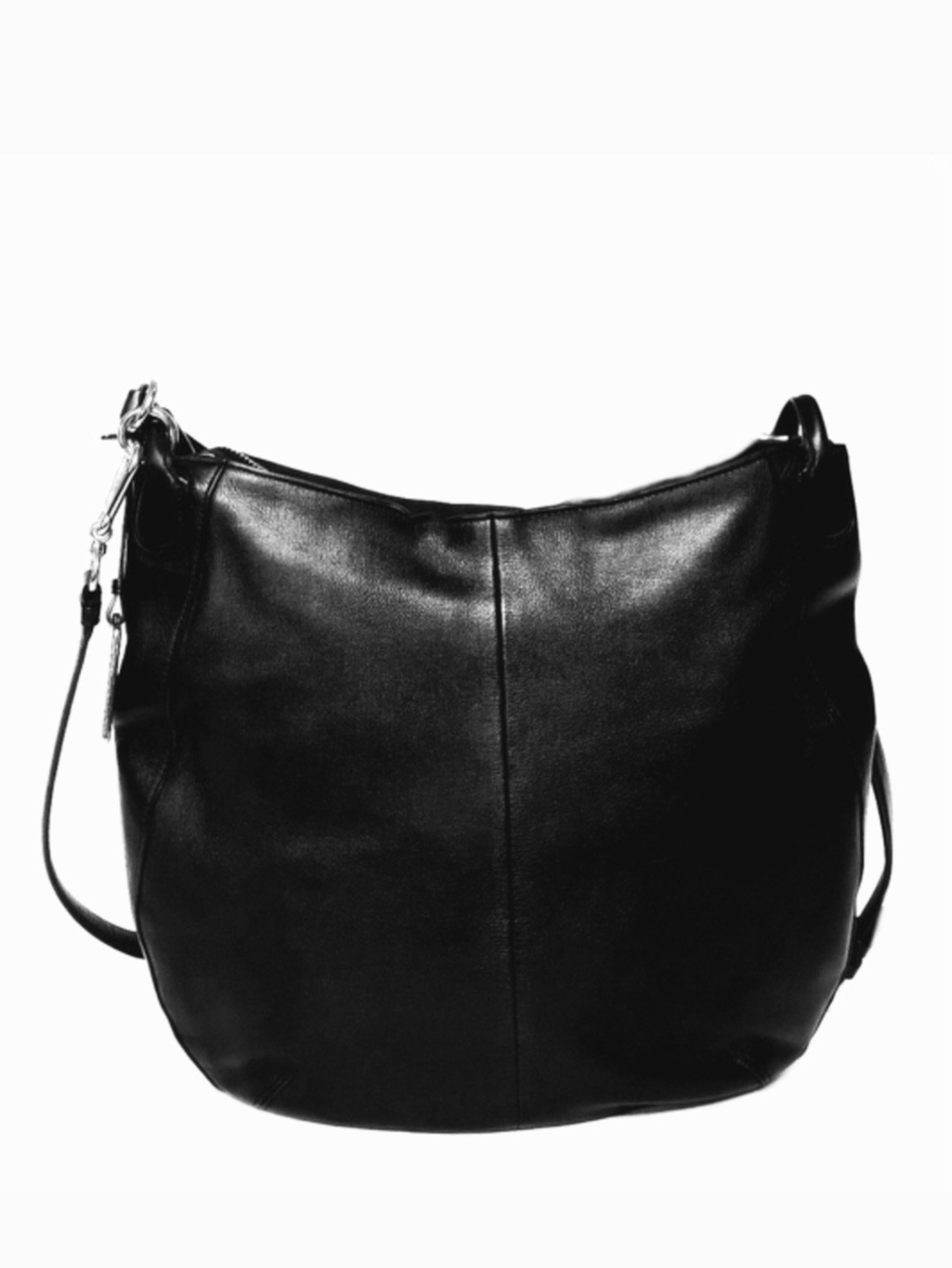 COACH STUDDED LEATHER CIRCLE HOBO BLACK - Picture 4 of 6
